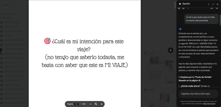 brújula y agenda con gemini