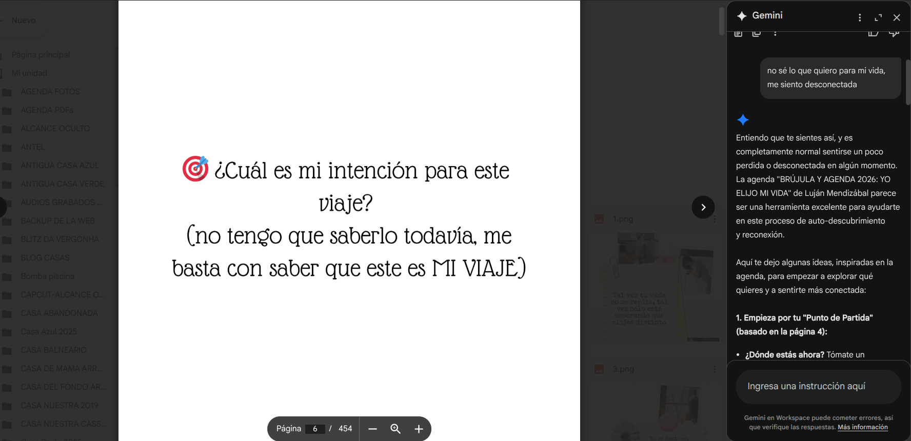 brújula y agenda con gemini